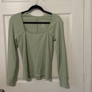 Anthropologie soft green top